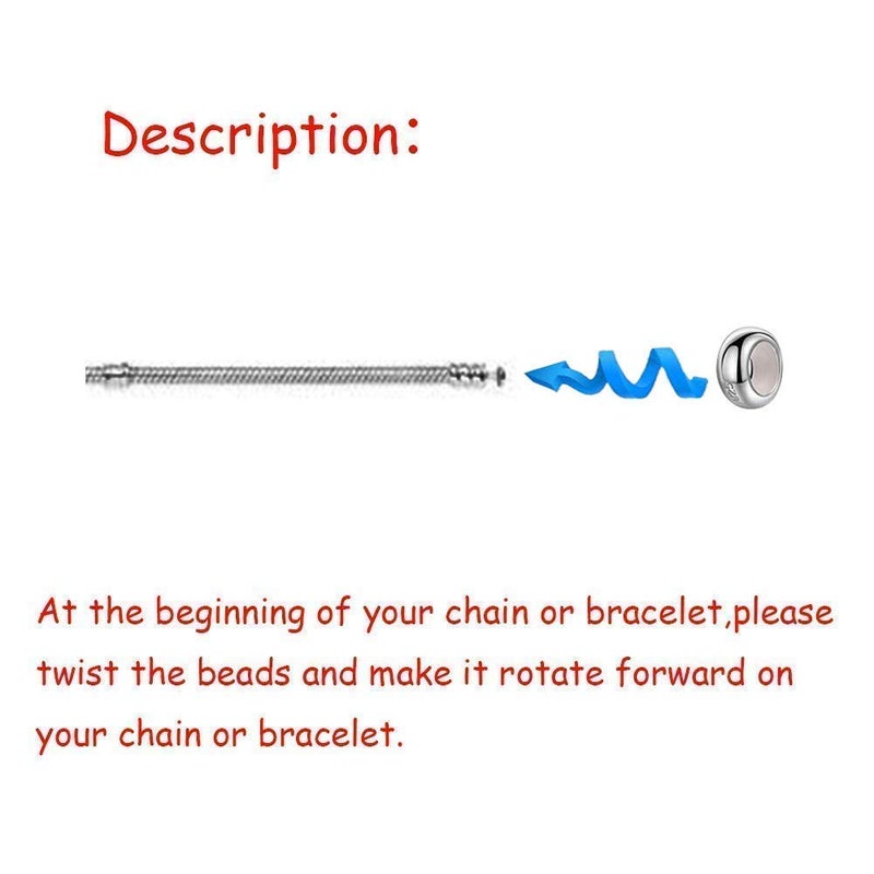 ARTCHARM .Sold 925 Sterling Silver 2pcs Rubber Charm Stopper Spacer Bead for Charm Bracelets - Image 3